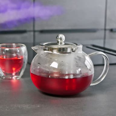 Tekanne med filter Glasstekanne Borosilikatglass 800ml