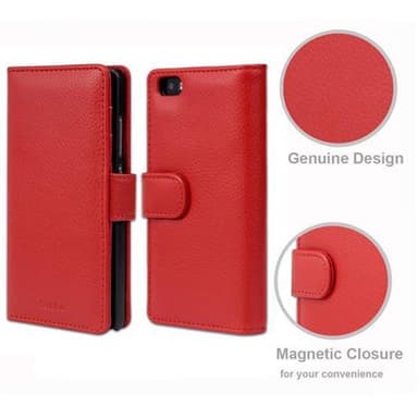 Huawei P8 LITE 2015 lommebokdeksel case (rød)