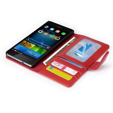 Huawei P8 LITE 2015 lommebokdeksel case (rød)