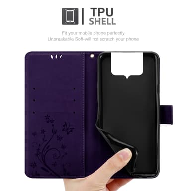 Asus ZenFone 8 FLIP lommebokdeksel Blomster (lilla)