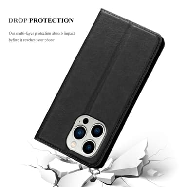 iPhone 14 PRO lommebokdeksel case (svart)