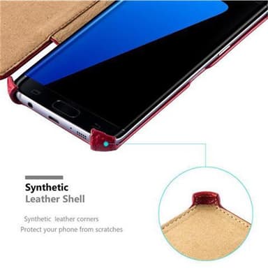 Samsung Galaxy S7 EDGE lommebokdeksel case (rød)