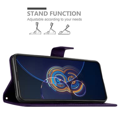 Asus ZenFone 8 FLIP lommebokdeksel Blomster (lilla)