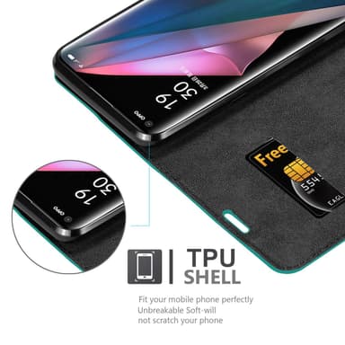 Oppo FIND X3 PRO lommebokdeksel case (turkis)