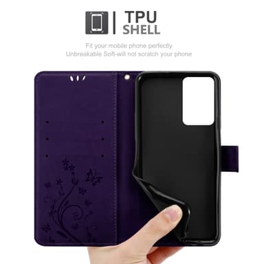 OnePlus Nord CE 2 5G lommebokdeksel Blomster (lilla)
