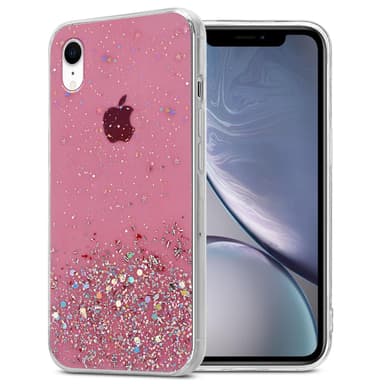 iPhone XR Silikondeksel Glitter (rosa)