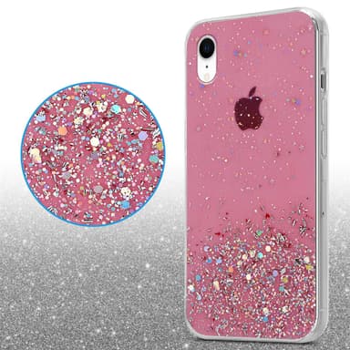 iPhone XR Silikondeksel Glitter (rosa)