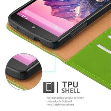 LG Google NEXUS 5 lommebokdeksel etui (grønn)