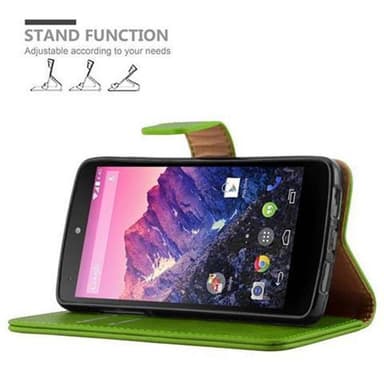 LG Google NEXUS 5 lommebokdeksel etui (grønn)