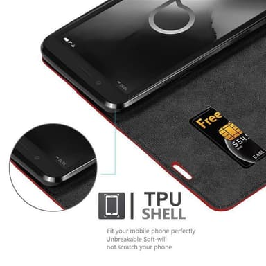 Alcatel 1C 2019 lommebokdeksel case (rød)