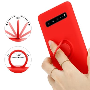 Deksel Samsung Galaxy S10 5G Ring Case (rød)