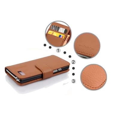 HTC Desire 600 lommebokdeksel etui (brun)