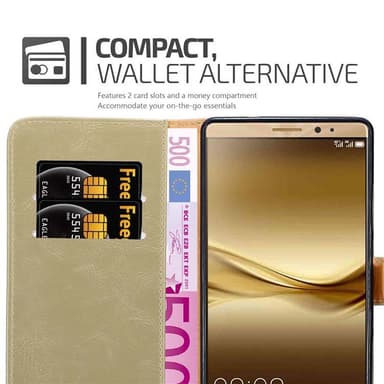 Huawei MATE 8 lommebokdeksel etui (brun)
