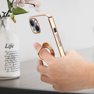 iPhone 13 silikondeksel case (hvit)