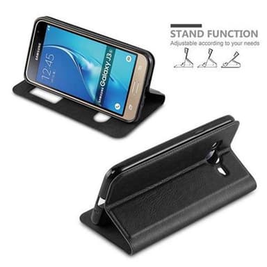 Samsung Galaxy J3 2016 lommebokdeksel cover (svart)