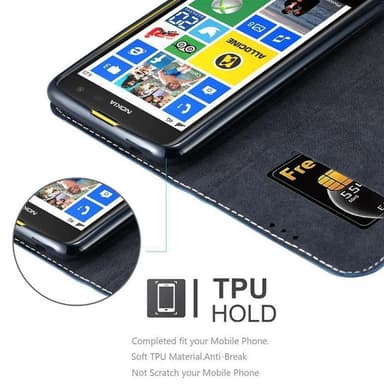 Nokia Lumia 625 Deksel Case Cover (blå)