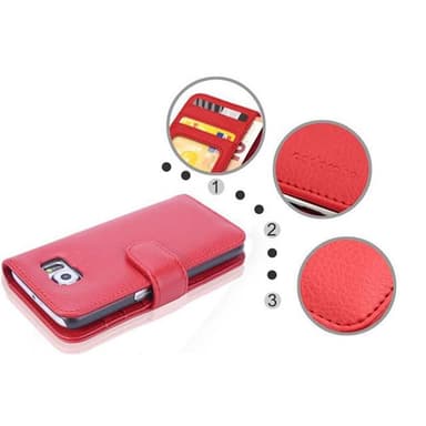 Samsung Galaxy S6 lommebokdeksel case (rød)