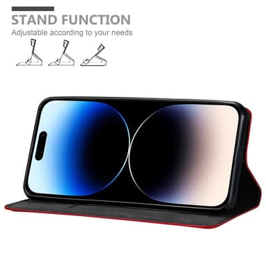 iPhone 14 PRO lommebokdeksel case (rød)