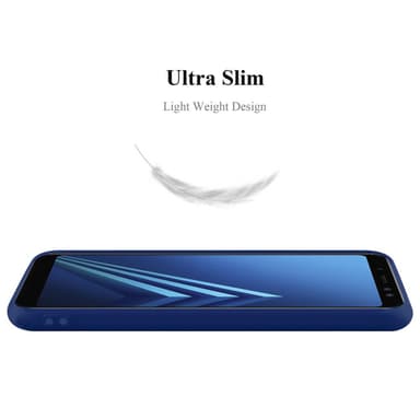 Deksel Samsung Galaxy A8 PLUS 2018 Silikon cover (blå)