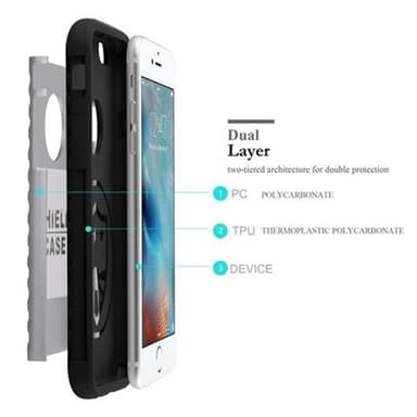 iPhone 6 / 6S deksel Utendørs cover (sølv)