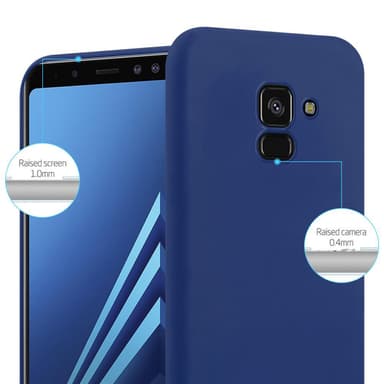Deksel Samsung Galaxy A8 PLUS 2018 Silikon cover (blå)