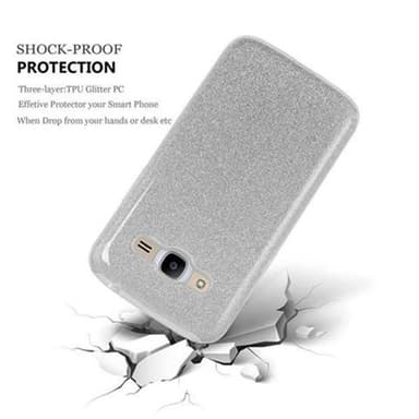 Samsung Galaxy J2 2016 Deksel Glitter (sølv)