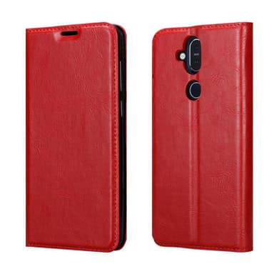 Nokia 8.1 lommebokdeksel case (rød)