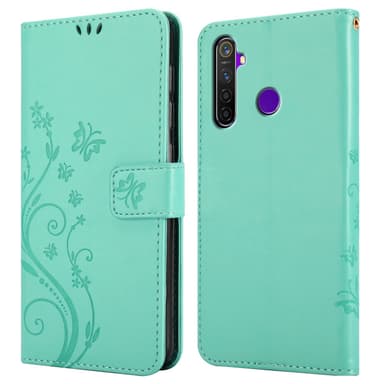 Realme 5 / 5i / 6i / C3 lommebokdeksel Blomster