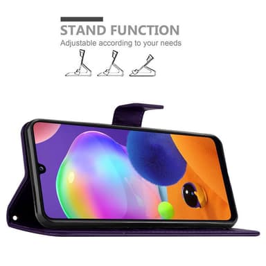 Samsung Galaxy A31 lommebokdeksel Blomster (lilla)