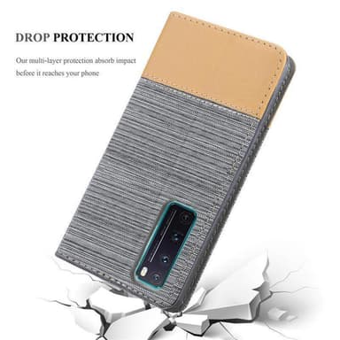 Huawei NOVA 7 5G lommebokdeksel etui (grå)