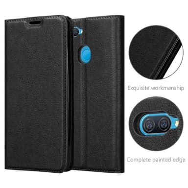 Oppo A12 lommebokdeksel case (svart)