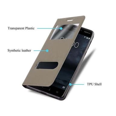 Nokia 5 2017 lommebokdeksel cover (brun)