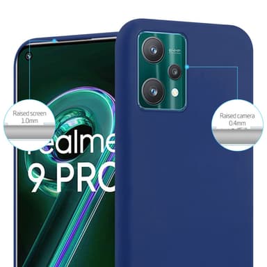 Deksel Realme 9 4G / 9 PRO+ Silikon cover (blå)