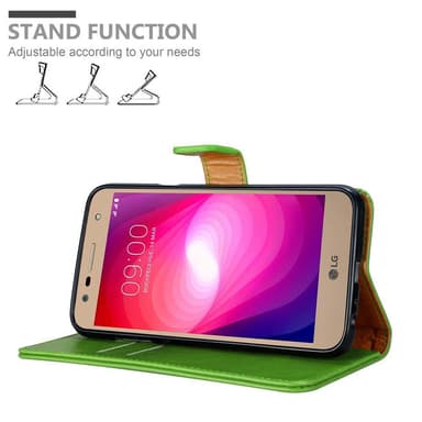 LG X POWER 2 lommebokdeksel etui (grønn)