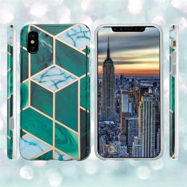 iPhone X / XS lommebokdeksel etui (grønn)