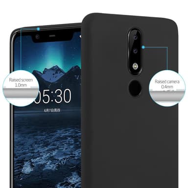 Deksel Nokia 5.1 PLUS / X5 Silikon cover (svart)