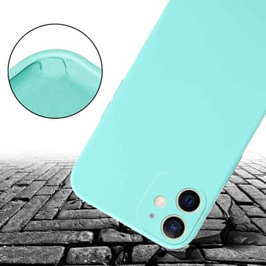 Deksel iPhone 12 MINI med Halskjede (turkis)