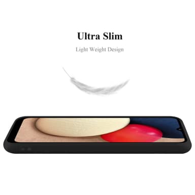 Deksel Samsung Galaxy A02s Silikon cover (svart)