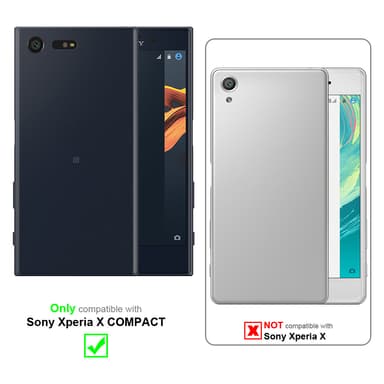 Sony Xperia X COMPACT deksel flip cover (svart)
