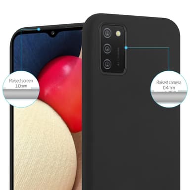 Deksel Samsung Galaxy A02s Silikon cover (svart)