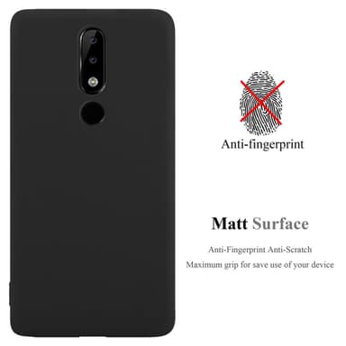 Deksel Nokia 5.1 PLUS / X5 Silikon cover (svart)