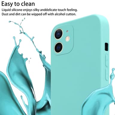 Deksel iPhone 12 MINI med Halskjede (turkis)