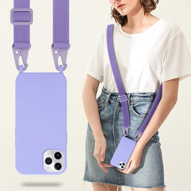 Deksel iPhone 11 PRO MAX med Halskjede (lilla)