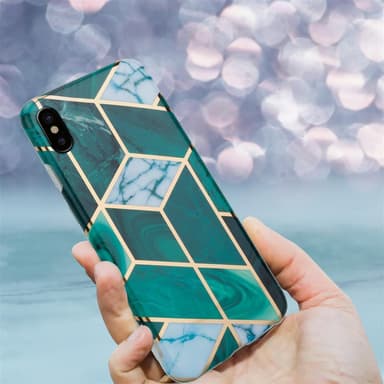 iPhone X / XS lommebokdeksel etui (grønn)