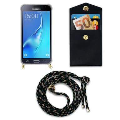 Samsung Galaxy J3 2016 Deksel med Halskjede (brun)