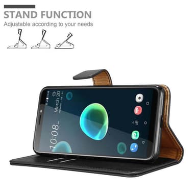 HTC Desire 12 PLUS lommebokdeksel etui (svart)
