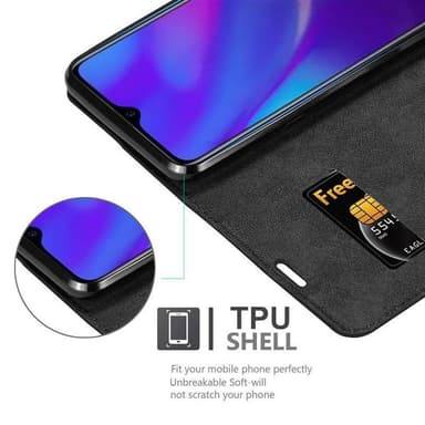 Oppo R17 NEO lommebokdeksel case (svart)
