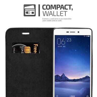 Xiaomi RedMi 3S lommebokdeksel case (svart)