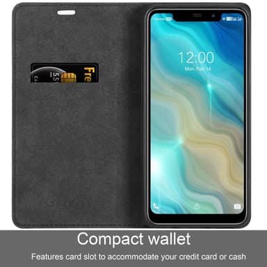Oukitel C22 lommebokdeksel case (svart)