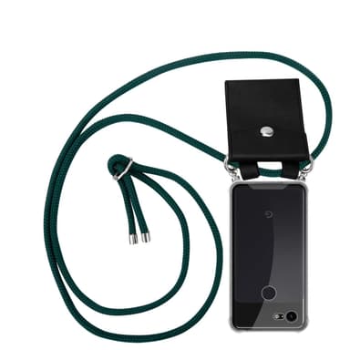 Google PIXEL 3 Deksel med Halskjede (grønn)